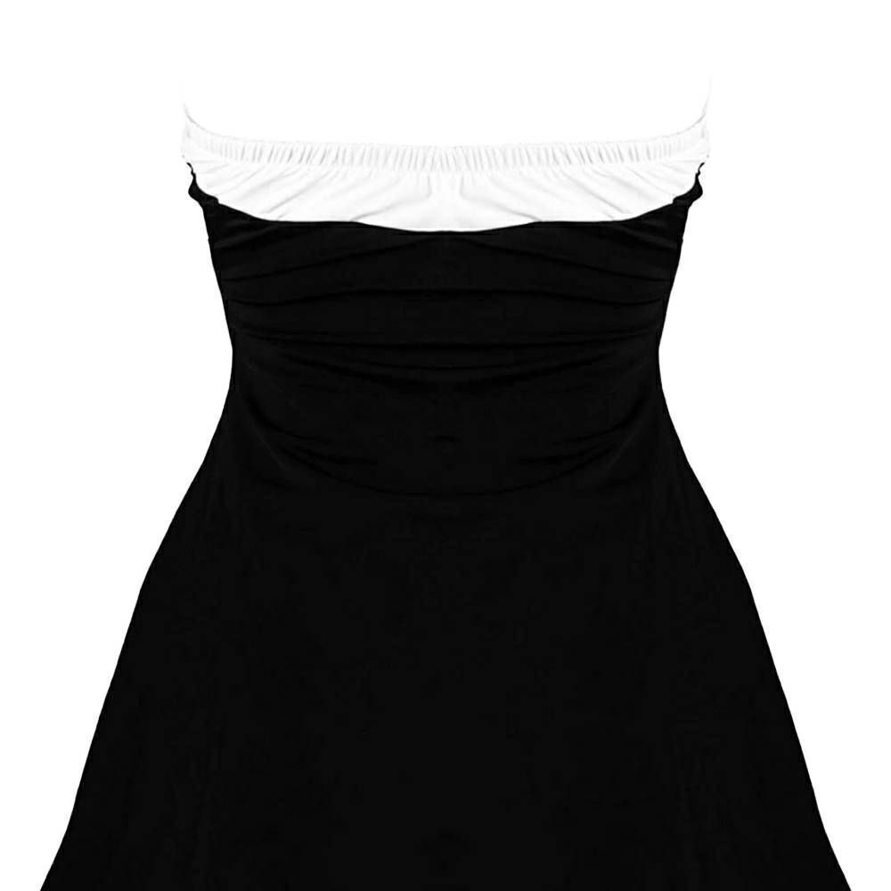 Cocoship Black/White Vintage One Piece Skirtini Cover-Up Skirted Swimsuit US 22 - Picture 3 of 8
